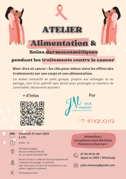 Atelier: alimentation pendant les traitements contre le cancer