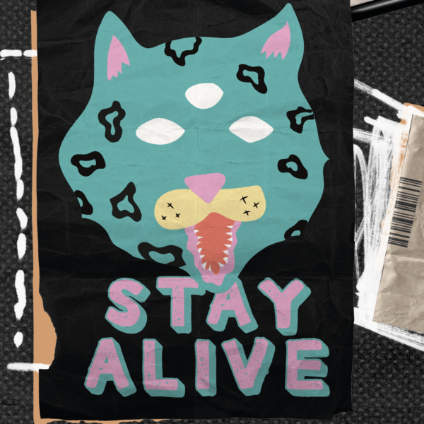 <strong>Print pour la marque Oxbow</strong> <em>Crazy cat</em><br /></p><p>